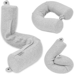 Memory Foam Travel Pillow Neck Support Adjustable Airplane Sleep Cushion